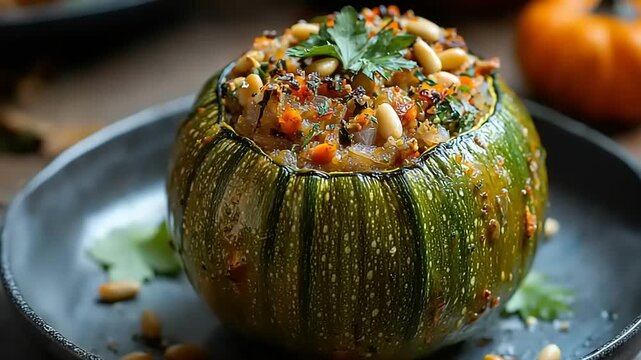 Stuffed squash with a savory filling