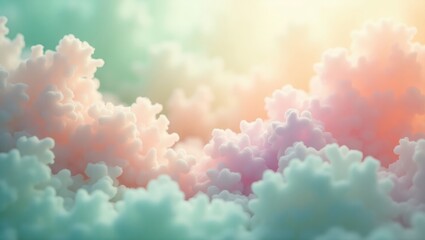 Delicate, pastel-colored formations resembling clouds or coral.