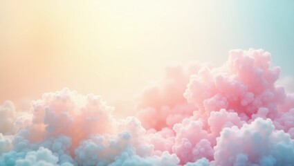 Delicate pastel clouds fill the sky.