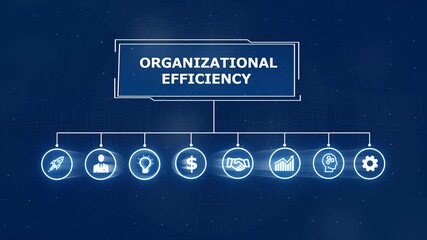 Modern operational efficiency concept represented ,performance metrics, and business insights from large data sets ,network , business ,technology concept animation technology background - Powered by Adobe