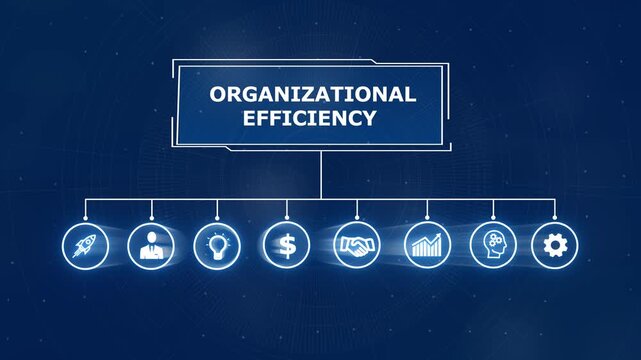 Modern operational efficiency concept represented ,performance metrics, and business insights from large data sets ,network , business ,technology concept animation technology background