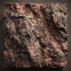Detailed textured rock face, various shades of brown