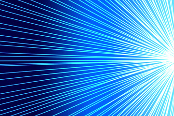 Obraz premium Bursting Blue Glowing Lines