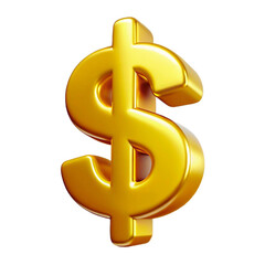 Obraz premium Shiny golden dollar sign symbol