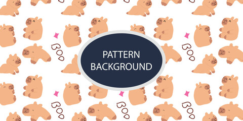 Childish Babies Pattern Animal head background. animal heads cartoon background for baby textile, wrapping paper, wallpaper, fabric and more. Vector illustration