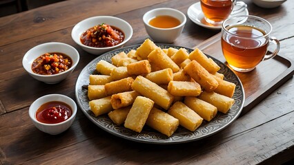 french fries and beer