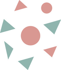 Minimal abstract geometric background with soft pastel colors, textured vector shapes like circles, triangles, and squares, clean layout, flat design