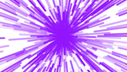 A vibrant, explosive burst of light purple lines radiating from a central point against a white background, creating a dynamic, high-energy effect that suggests celebration, speed, or a cosmic event.