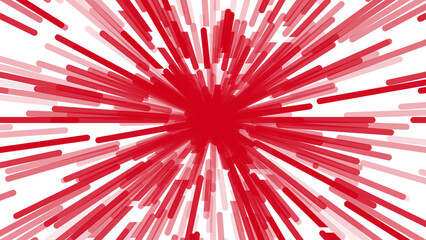 A dynamic burst of red lines radiates from a central point against a white background, creating an energetic, starburst effect — bold, modern, and perfect for action, celebration, or tech themes.