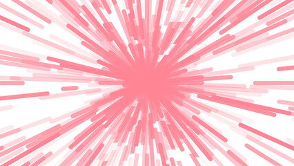 A vibrant burst of pink lines radiates from a central point against a white background, creating a dynamic, starburst effect — energetic, modern, and perfect for celebratory or tech-themed designs.