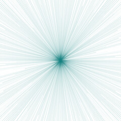 Radiant burst of light with thin, straight lines emanating from a bright cyan center, creating a symmetrical and dynamic effect