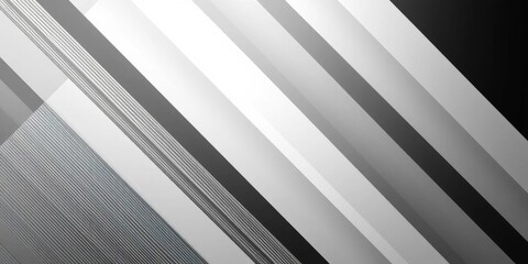 Obraz premium Black and white abstract geometric striped background with a fading transition effect, textile, geometric