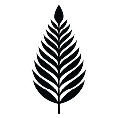 Fototapeta premium Silhouette pictogram vector diverse fern leaves for design