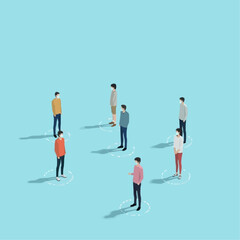 Obraz premium business man and woman walking on the road