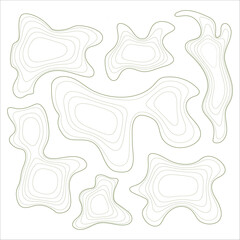 Seamless Abstract Topographic Line Pattern on White Background Featuring Mountain and Sea Map Geometry for Modern Tech and Landscape Design

