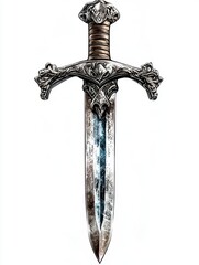 Ornate Medieval Dagger Illustration.