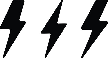 Lightning icon vector set, Thunderbolt. Vector illustration