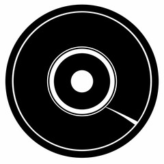 Sleek target icon with bold contrast, embodying focus and precision, perfect for modern brand identity and marketing materials