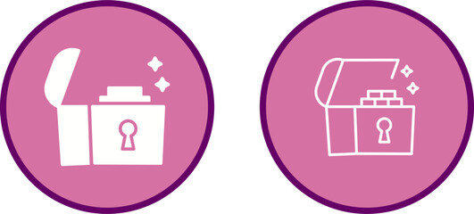 Open Treasure Box Vector Icon