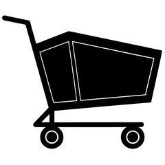 Simple shopping cart icon for retail designs and e-commerce promotions a clean graphic element for online stores and marketing visuals