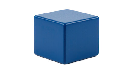 Fototapeta premium Solid Blue Square Block Toy.