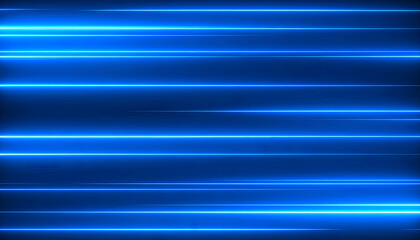 Blue Neon Light Stripes Background.