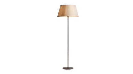 Stylish floor lamp with a soft shade, perfect for enhancing home decor in modern interiors.