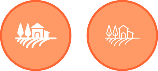 Farm House Vector Icon