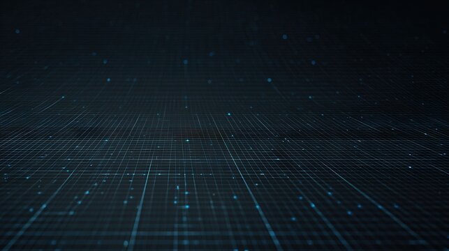 Minimal tech background, thin blue grid lines on dark gray base, subtle glowing dots at grid intersections, no 3D elements, clean edges, suitable for app UI, tech material