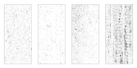 Grunge square and rectangle textures, Isolated Rectangle Grunge  Collection Set. Premium Vector