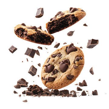 Cookies chocolate falling