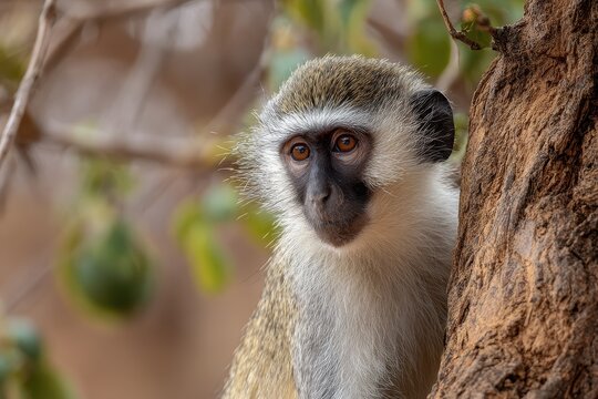 Vervet monkey in Tarangire National Park Tanzania