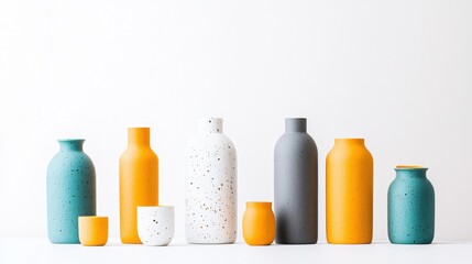 Stylish speckled vases and bottles home decor collection