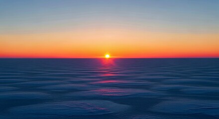 Obraz premium Ethereal Pink Sky Sunset Reflected on Frozen Sea