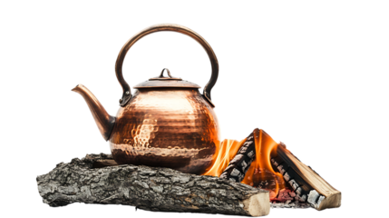 Copper Kettle and Campfire png