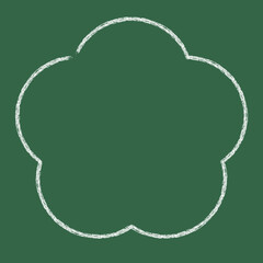 手書きチョーク風　モコモコ　5点