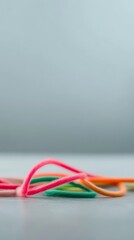 Colorful Yarn Threads Intertwined: A Vibrant Macro View of Soft Textile Fibers, Evoking Creativity and Craft Hobbies.