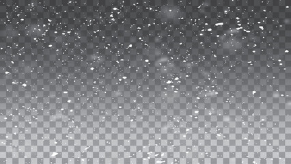 Snow storm effect, blurred, cold wind with snow.