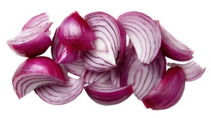 red onions with purplish skin and white rings

