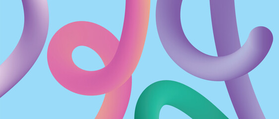 Abstract pink background with hearts, a 3D pink number 8 icon design, and an infinity symbol illustration