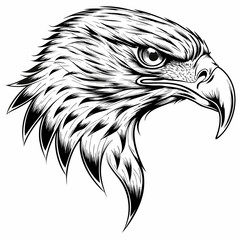 Eagle Head Detailed Illustration