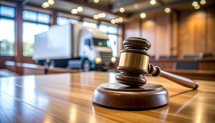 Gavel with Truck, Courtroom, and Justice.