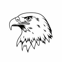 Eagle Head Outline Vector
