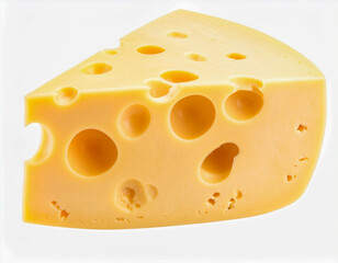 구멍 난 에멘탈 치즈 세모 조각