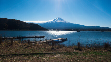 lake kawaguchiki with fuji view