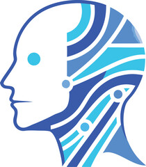 man head brain ai silhouette profile