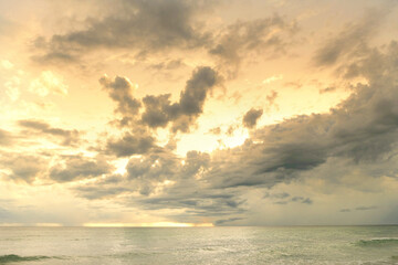 Beautiful beach sunset cloudy sky Anna Maria Island