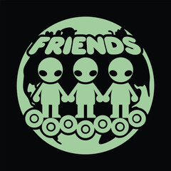 Friendship Design Vector Graphic EPS illustration friendship created