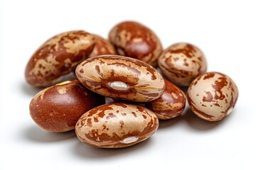 White background with Dutch beans