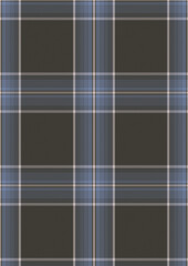 Seamless Dark Brown and Light Blue Plaid Pattern for Textile Design